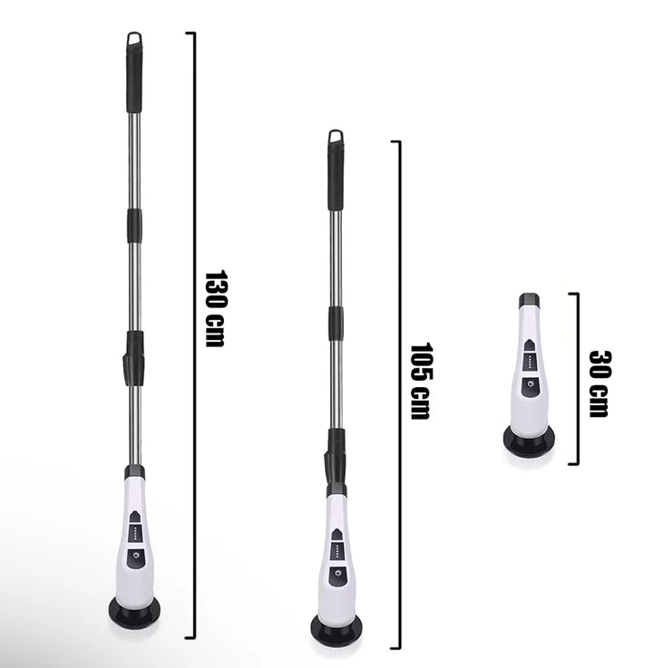 Perie Electrica Rotativa 9 in 1, 9 capete incluse, 2 viteze, pentru curatare pete dificile, maner reglabil si detasabil, autonomie ridicata, indicator LED